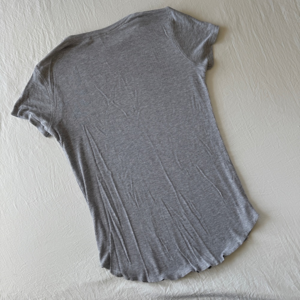 ZARA Ribbed Short Sleeve Tee - Picture 4 of 6